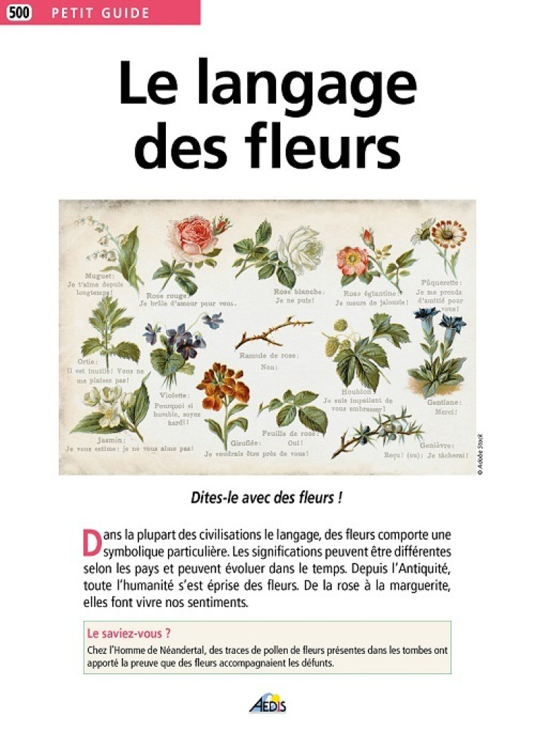 LE LANGAGE DES FLEURS -  Collectif - AEDIS