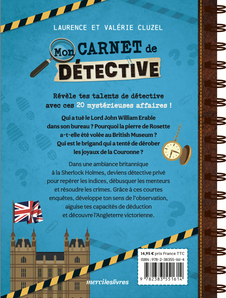 Mon carnet de détective - Laurence Cluzel - MERCILESLIVRES