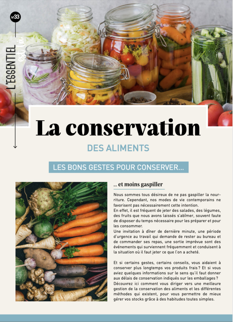 La conservation des aliments -  Collectif - MERCILESLIVRES