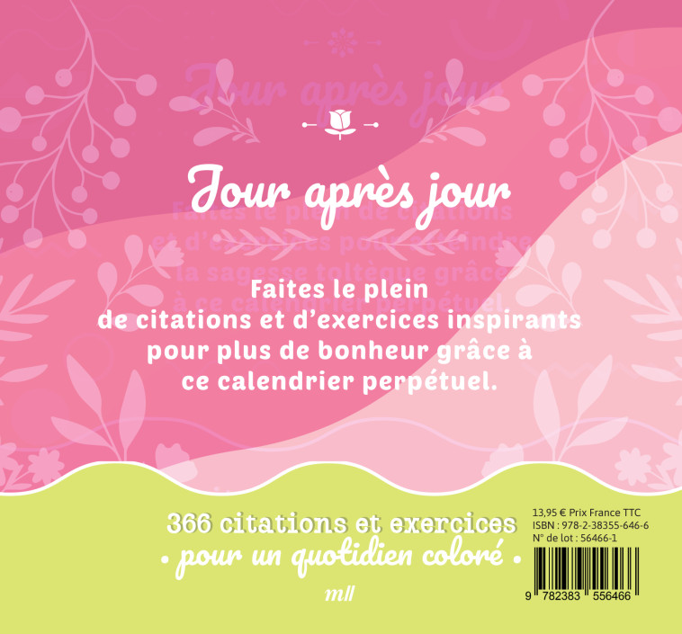 Calendrier Jour après jour - La vie en rose -  Collectif - MERCILESLIVRES