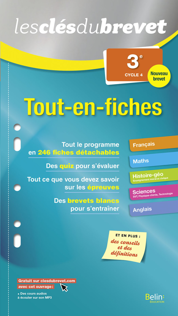 Tout-en-fiches - 3ème -  Collectif - BELIN EDUCATION