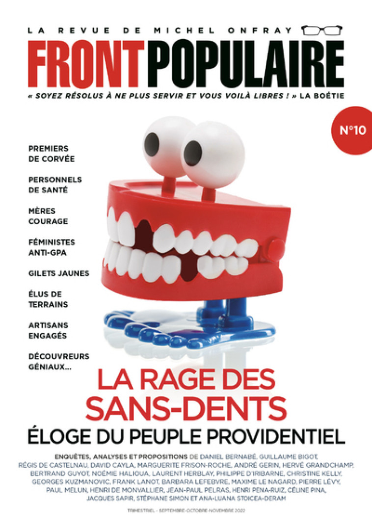 Front Populaire - N° 10 - Michel Onfray - DU PLENITRE