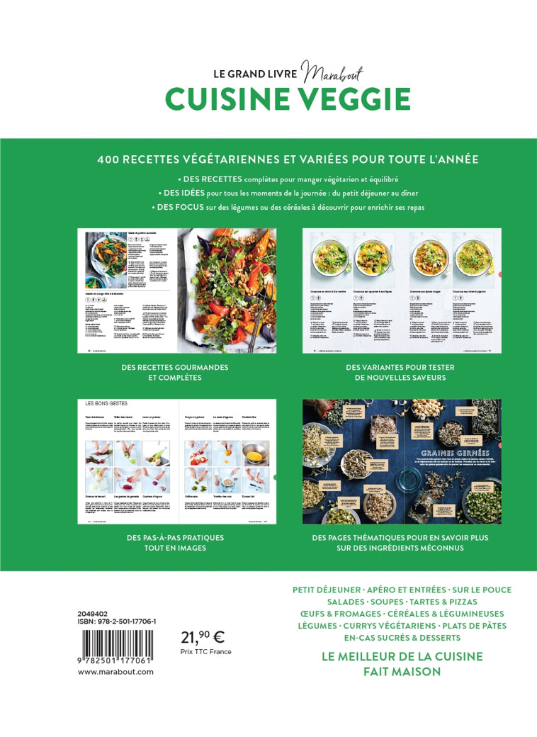 Le grand livre Marabout de la cuisine veggie -   - MARABOUT