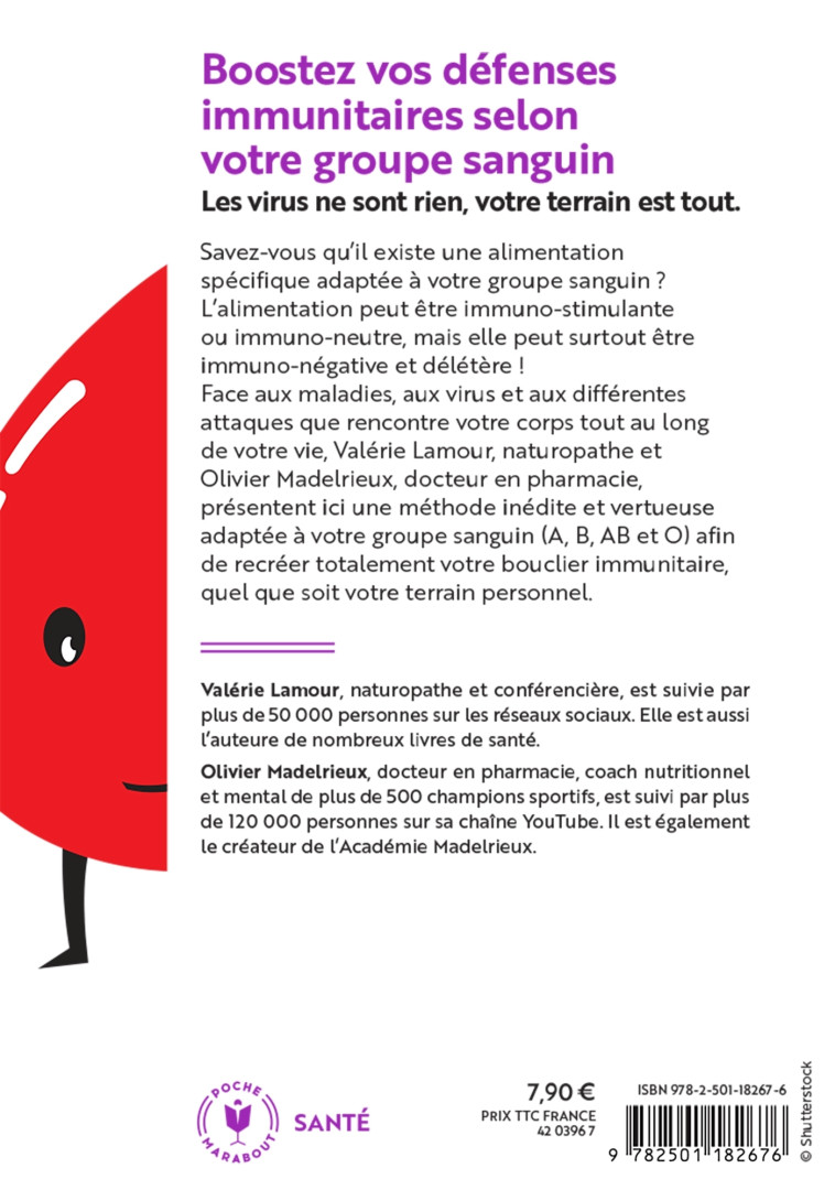 Boostez vos défenses immunitaires selon votre groupe sanguin - Valérie Lamour - MARABOUT