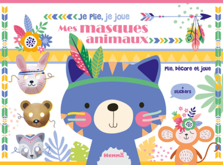 Je plie, je joue - Mes masques animaux -  Collectif - HEMMA