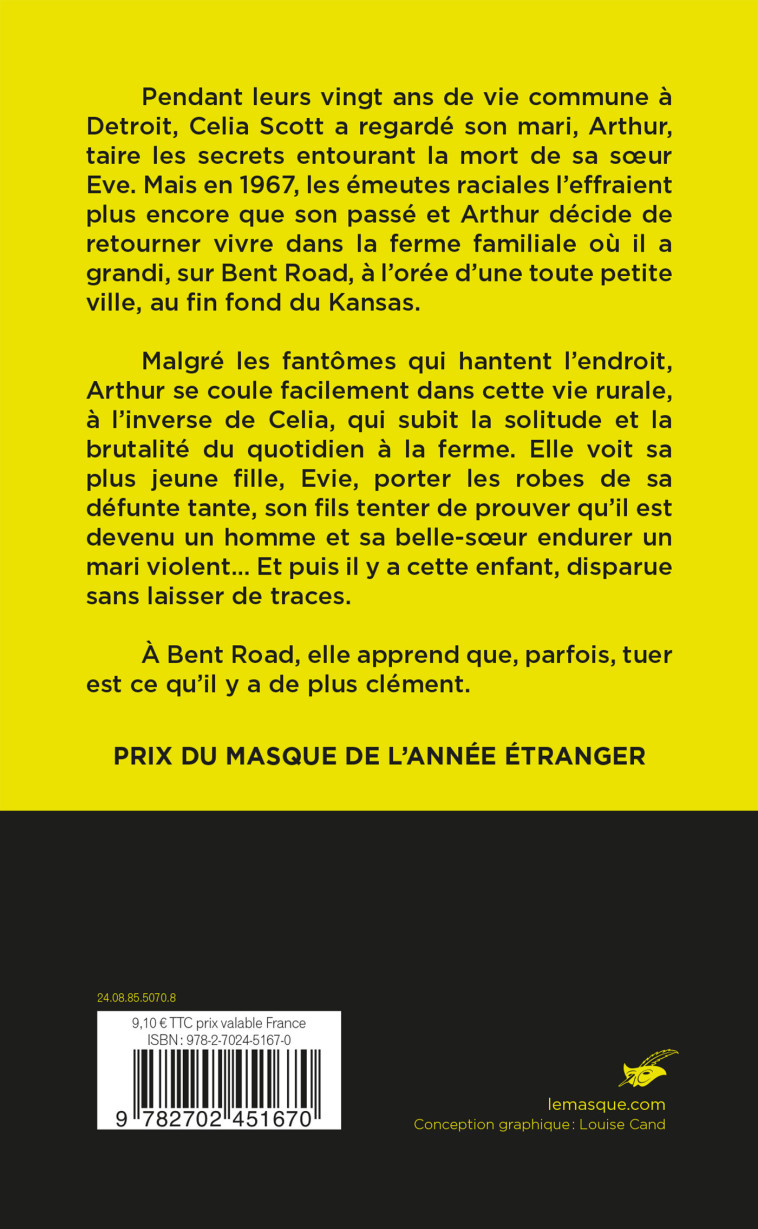 Bent Road - Prix du Masque étranger - Lori Roy - ED DU MASQUE