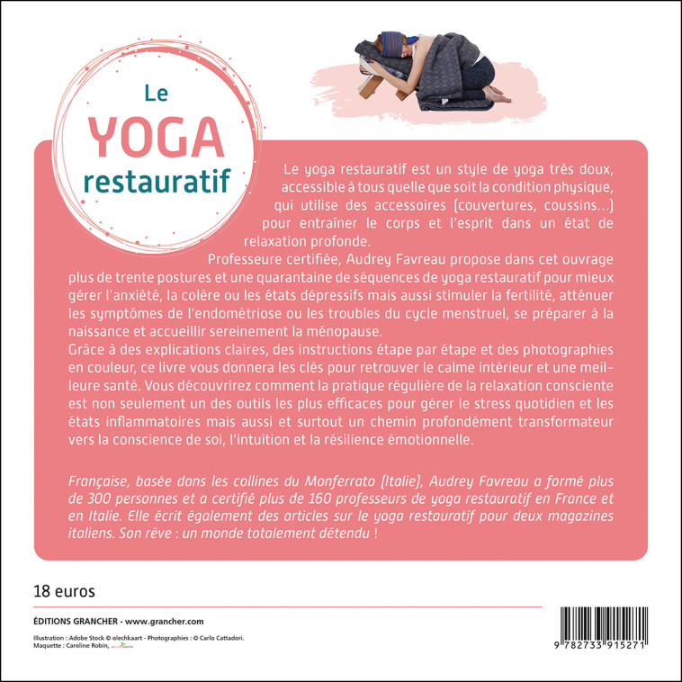 Le yoga restauratif - 32 postures pour se détendre réellement - Audrey Favreau - GRANCHER