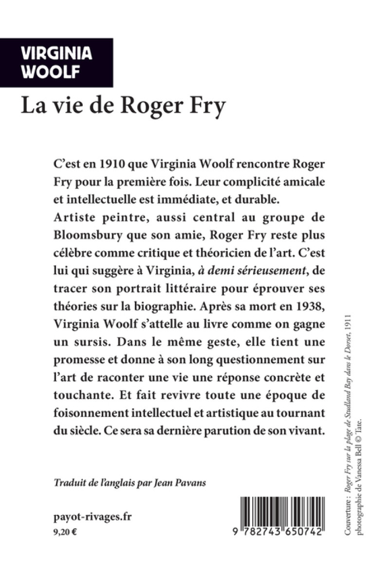 La Vie de Roger Fry - Virginia Woolf - RIVAGES