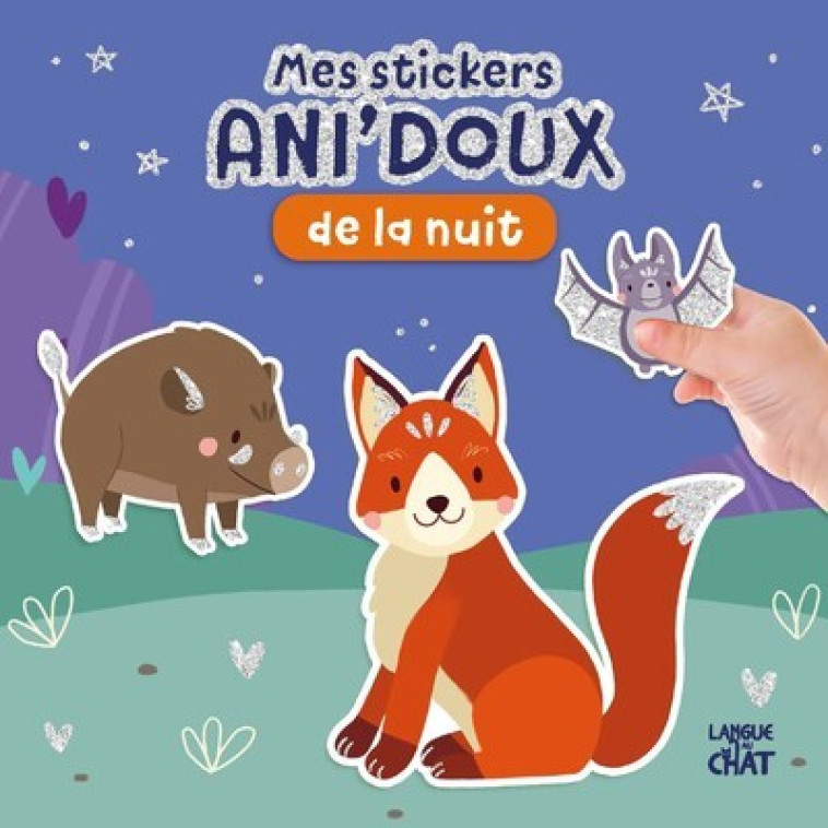 Mes stickers Ani'doux de la nuit - Mad Pillow - LANGUE AU CHAT