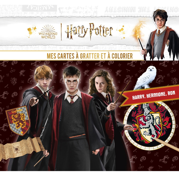 Harry Potter - Cartes à gratter Harry, Hermione, Ron -  Playbac Éditions - PLAY BAC