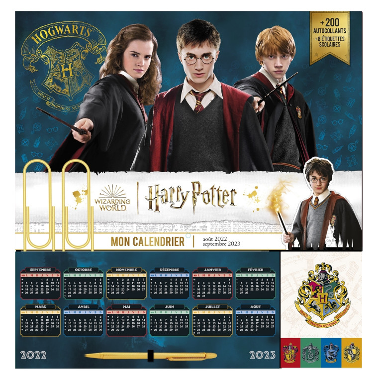 Mon calendrier organiseur Harry Potter - Primaire et Collège -  Playbac Éditions - PLAY BAC