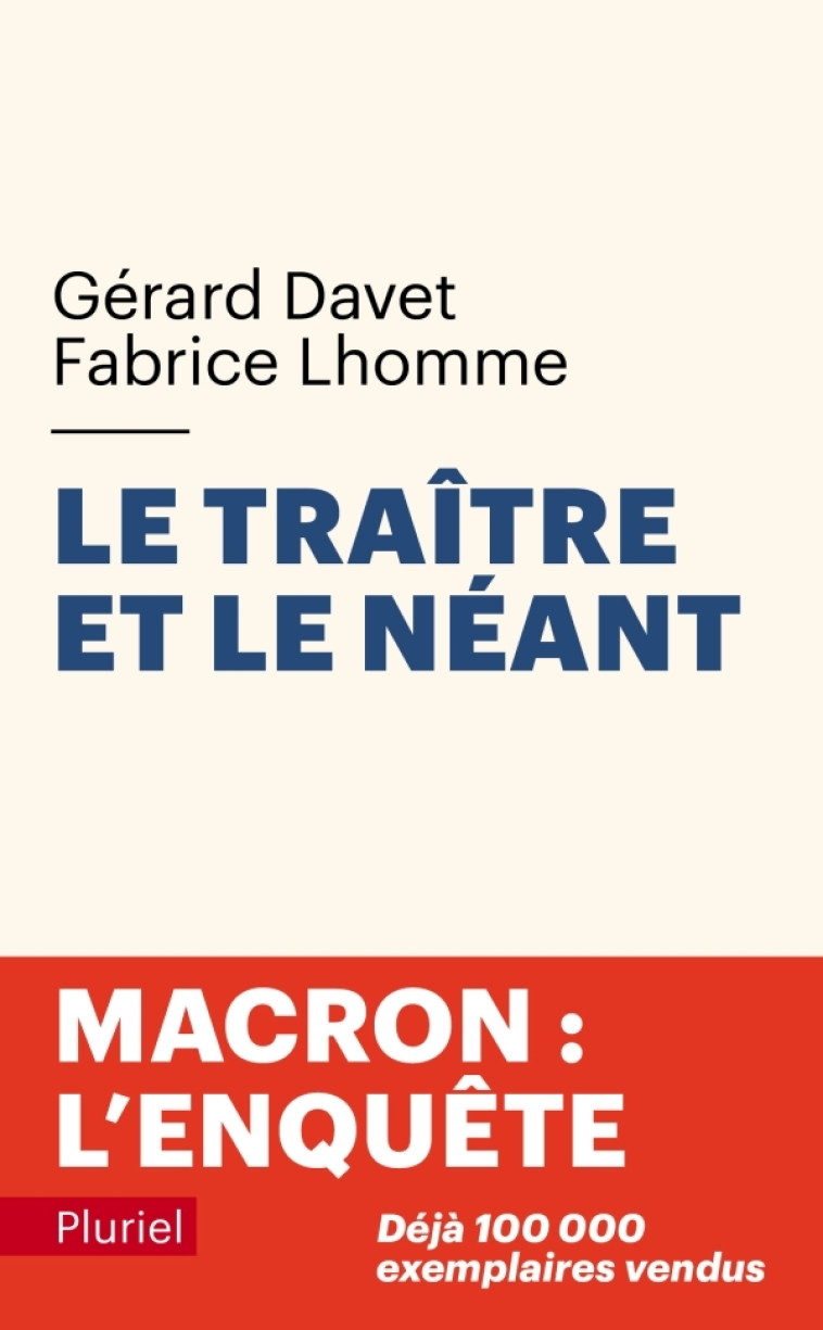 Le traître et le néant - Gérard Davet - PLURIEL