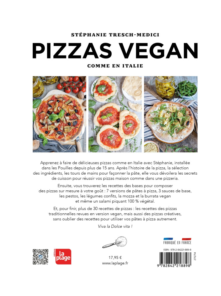 Pizzas vegan - Stéphanie Tresch-Medici - LA PLAGE