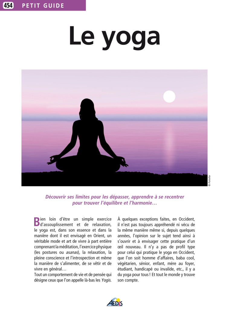 LE YOGA -  Collectif - AEDIS