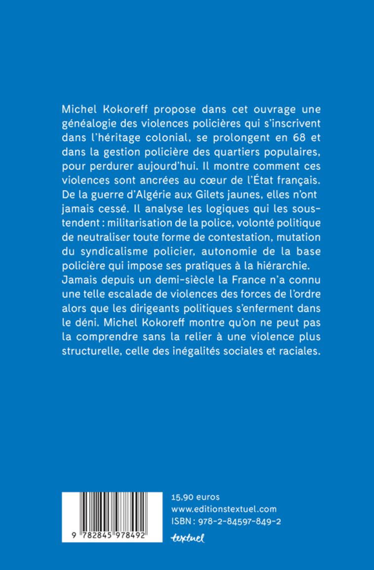 Violences policières - Michel Kokoreff - TEXTUEL