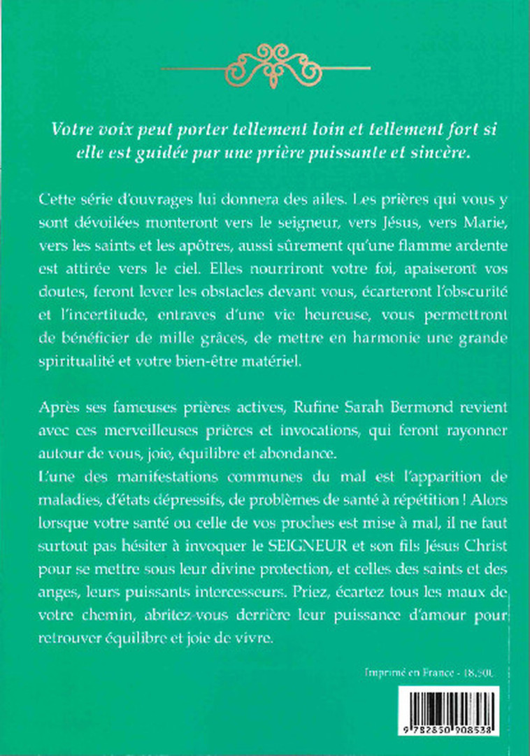 Prières secrètes de pouvoir - Pour la guérison, la santé et le bien-être - Rufine Sarah Bermond - BUSSIERE