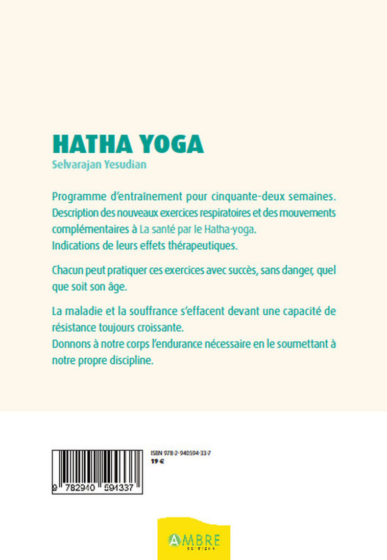 Hatha Yoga - Exercices - Selvarajan Yesudian - AMBRE