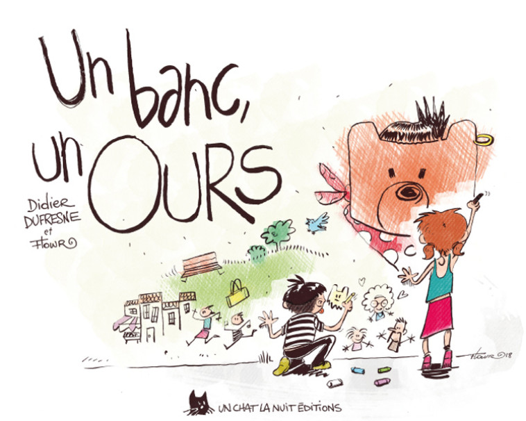 Un banc, un ours - Didier Dufresne - UN CHAT LA NUIT