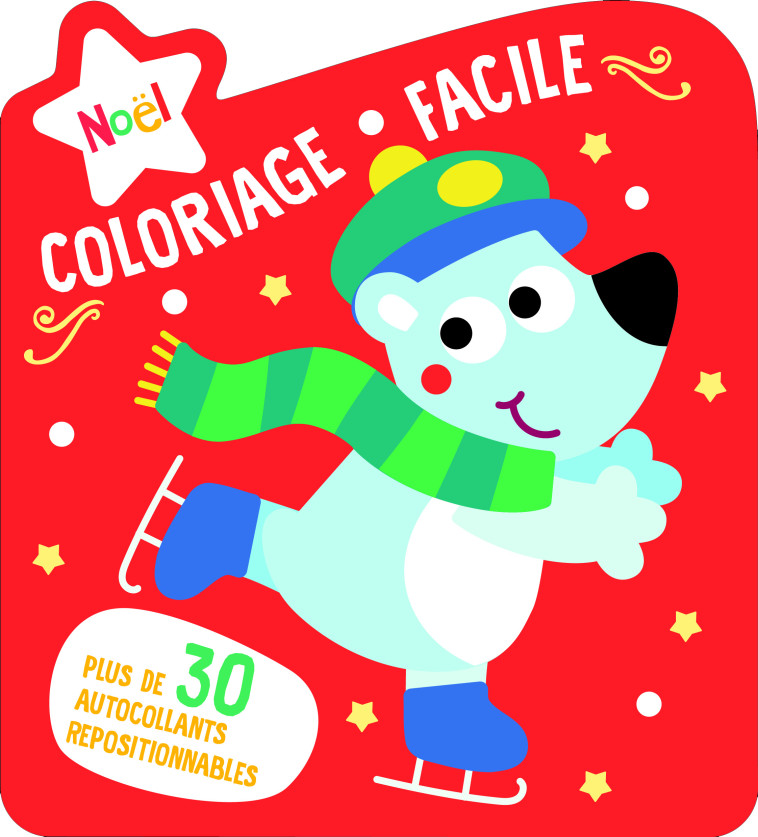 Coloriage facile : Ours sur patins - XXX - YOYO