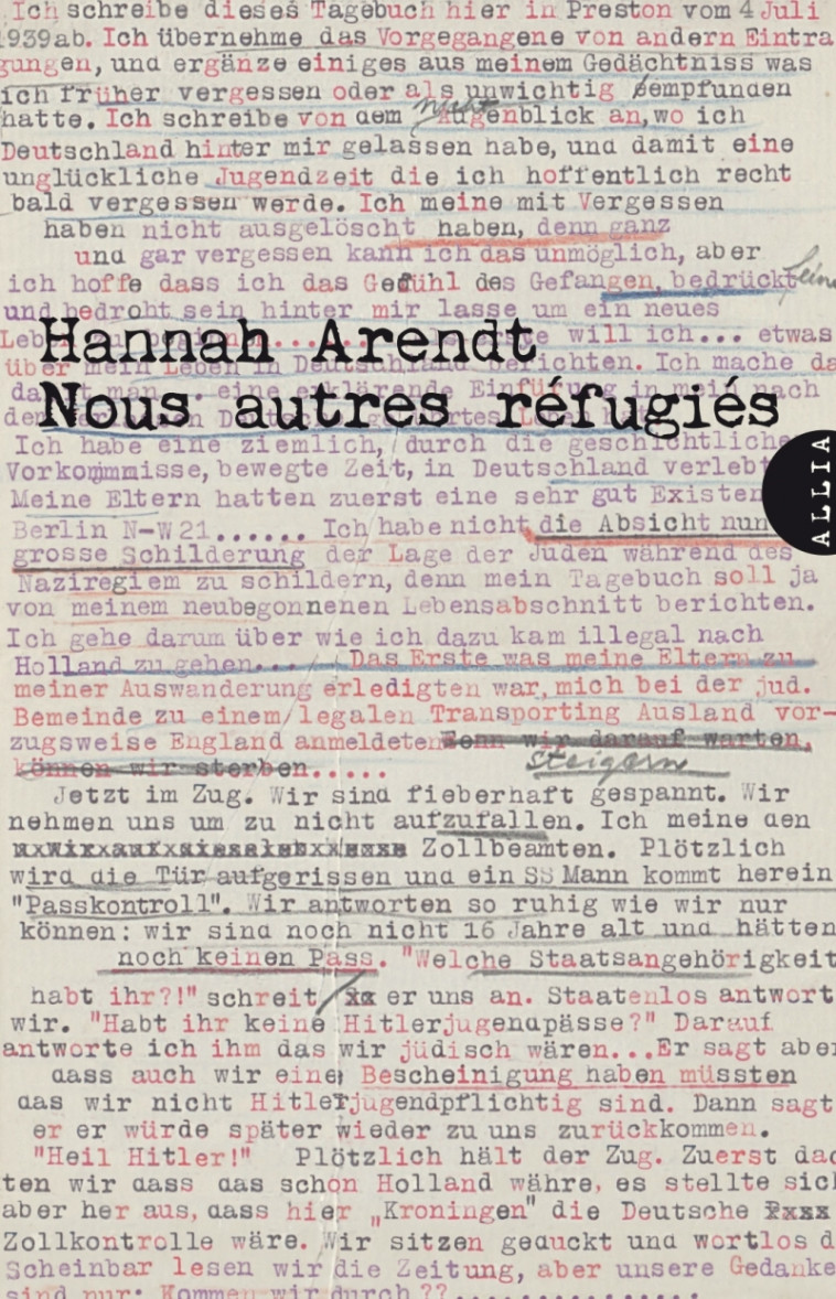 NOUS AUTRES REFUGIES - Hannah Arendt - ALLIA