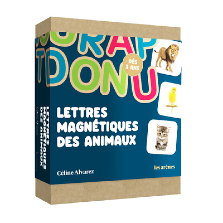 Coffret Lettres magnétiques animaux Céline Alvarez - Céline Alvarez - ARENES