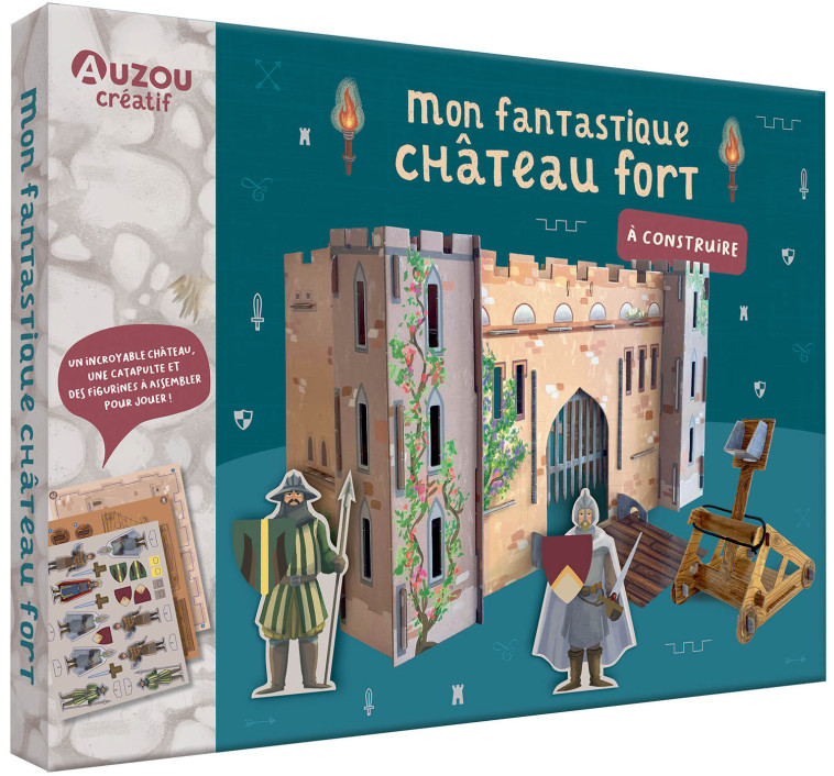 MON COFFRET D'ARTISTE - MON FANTASTIQUE CHÂTEAU FORT À CONSTRUIRE - Bénédicte Le Loarer - AUZOU