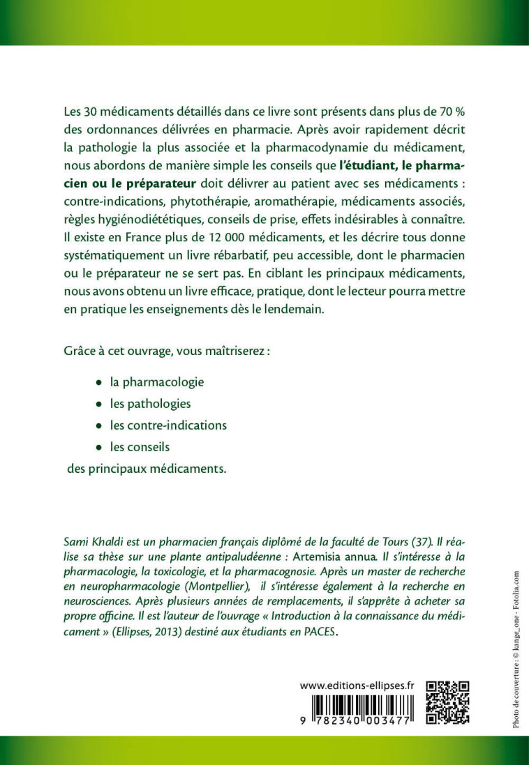 PHARMACIE. Conseil à l’officine : l’essentiel - Sami Khaldi - ELLIPSES