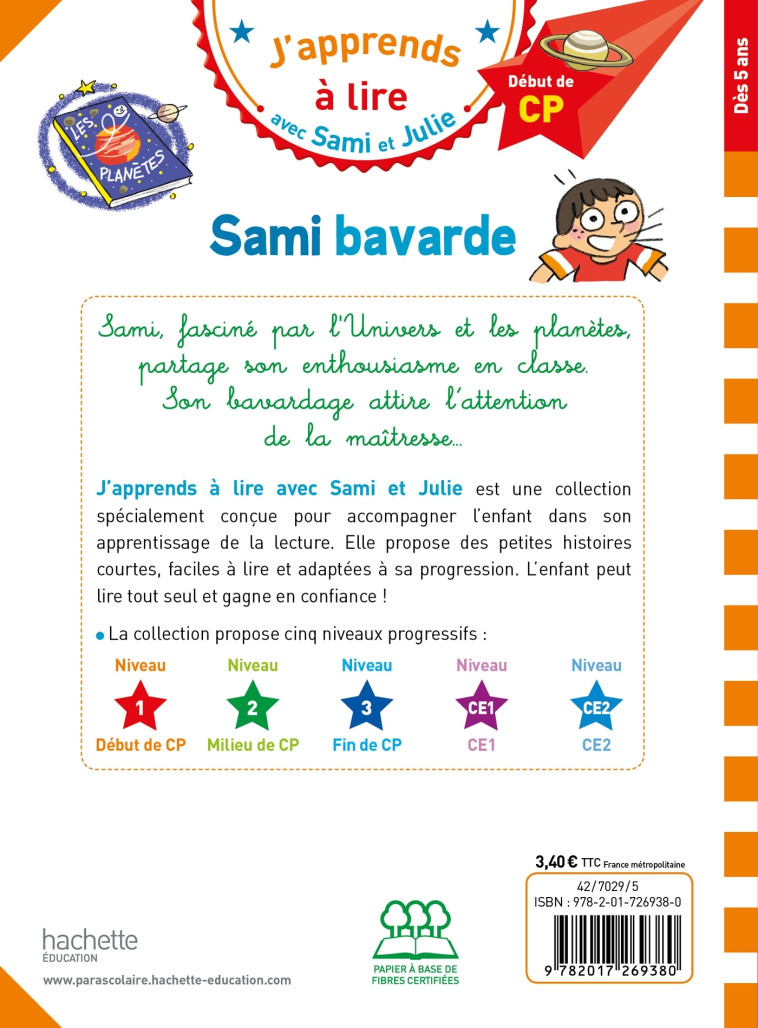 Sami et Julie CP niveau 1 Sami bavarde - Thérèse Bonté - HACHETTE EDUC