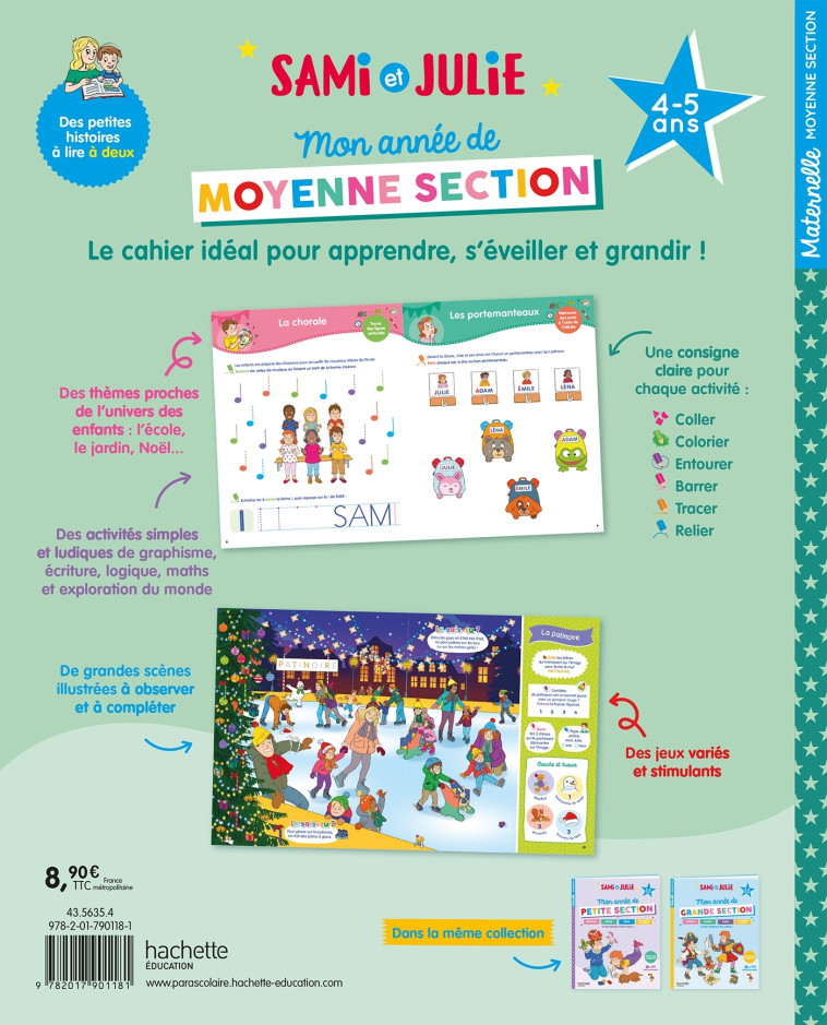 Sami et Julie - Mon année de Moyenne Section (4-5 ans) - Caroline Marcel - HACHETTE EDUC