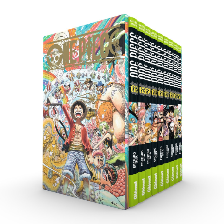 One Piece - Coffret vide Île des hommes-poissons (Tomes 62 à 70) - Eiichiro Oda - GLENAT