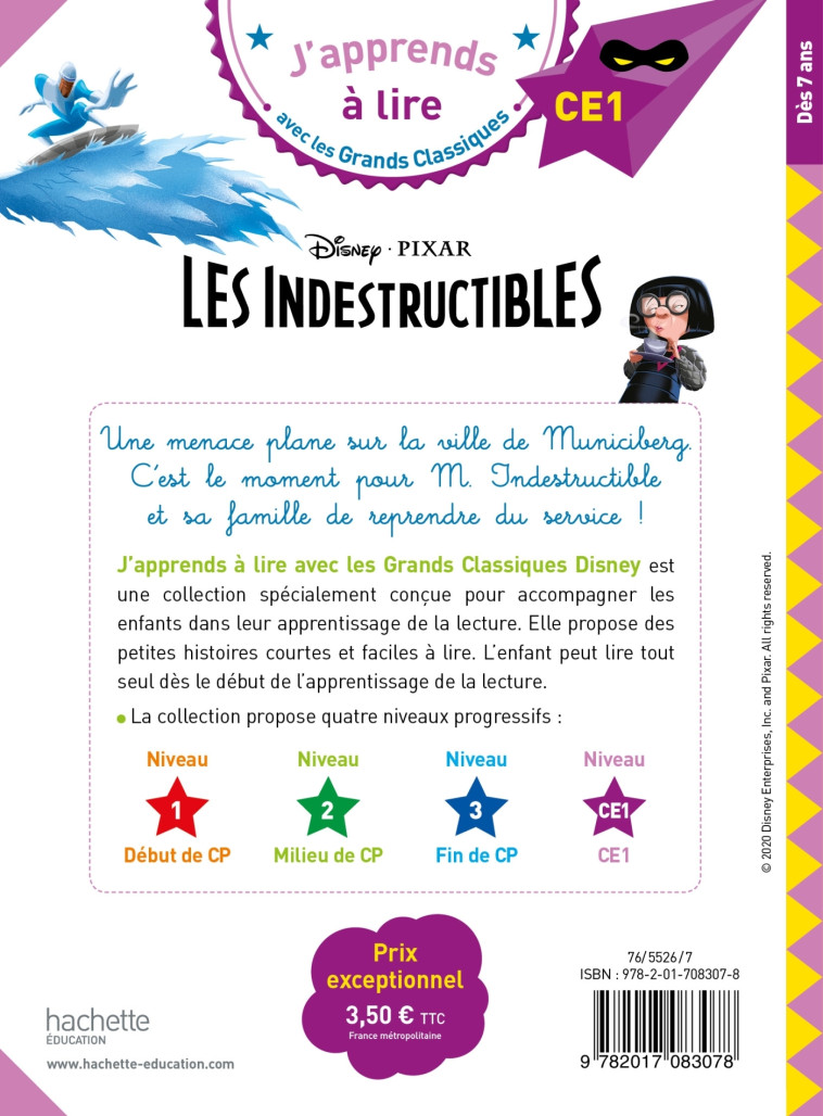 Disney - Les Indestructibles, CE1 - Isabelle Albertin - HACHETTE EDUC