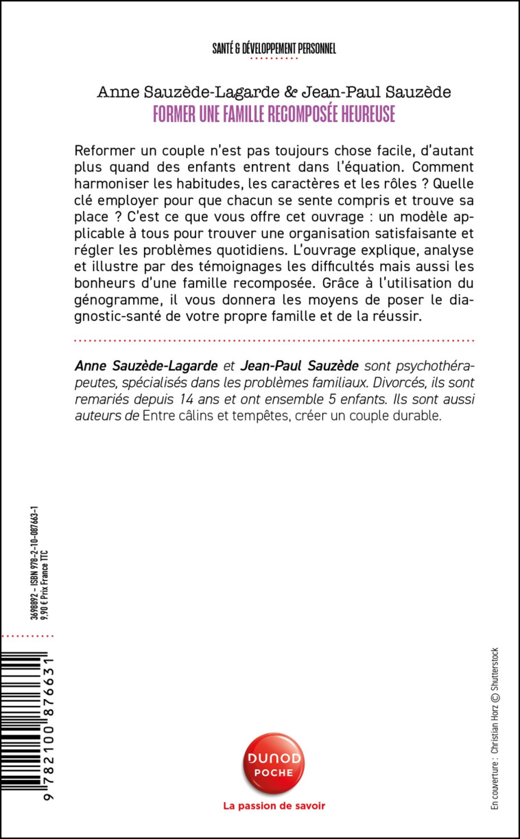 Former une famille recomposée heureuse - Jean-Paul Sauzède - DUNOD