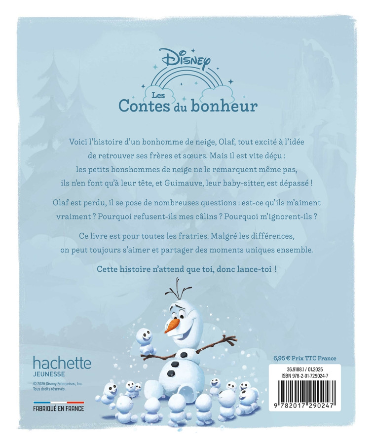 LA REINE DES NEIGES - Les Contes du bonheur - J'aime mes frères et soeurs - Disney -  - DISNEY HACHETTE