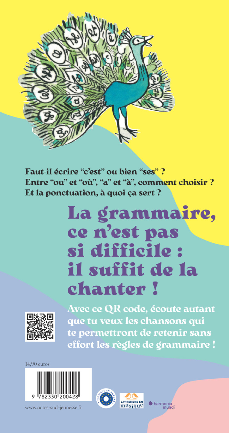 La grammaire en chantant -  Collectif - ACTES SUD