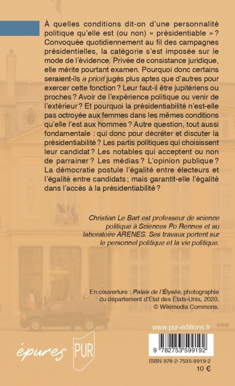 Présidentiable ? - Christian Le Bart - PU RENNES