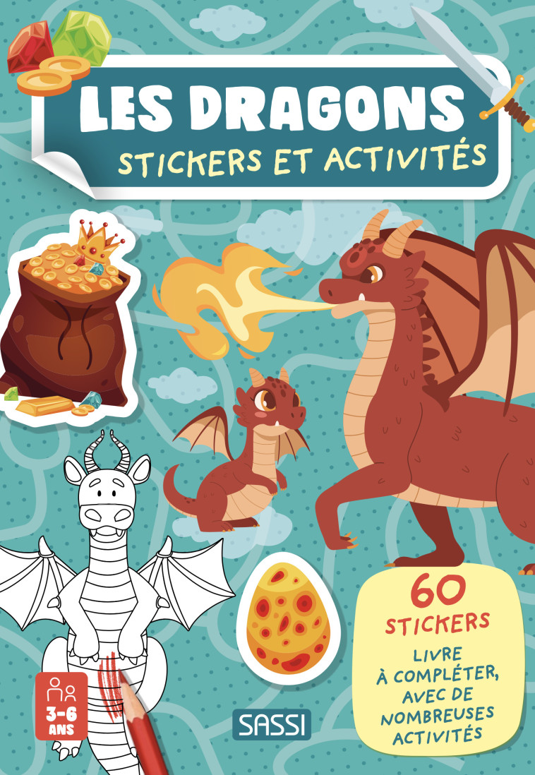 Le dragons - Stickers et activités - Sarah Negrel - SASSI