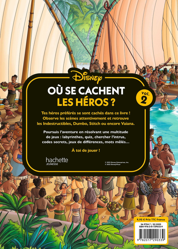 DISNEY - Où se cachent les héros ? - Jeux + Cherche et trouve -  - DISNEY HACHETTE