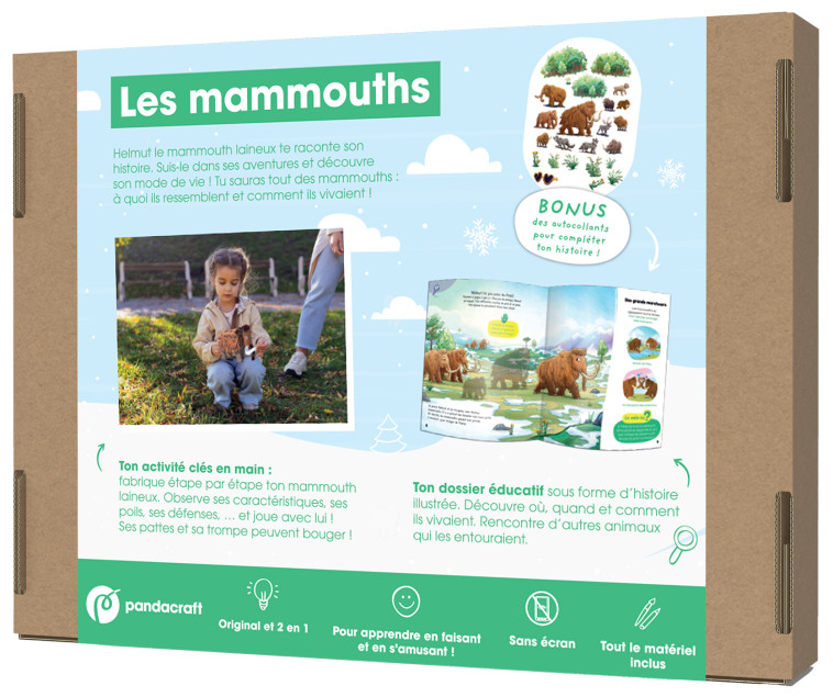 Les mammouths - kit Pandacraft 3-7 ans -  - PANDACRAFT