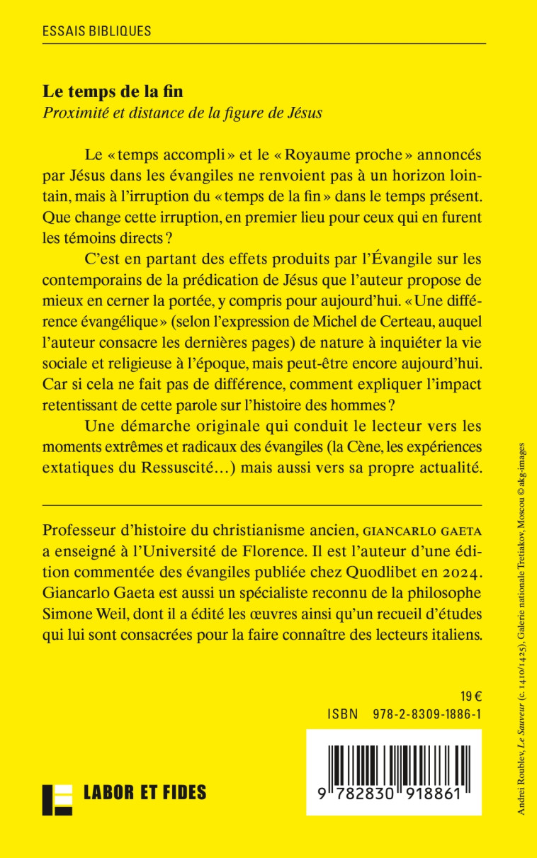 Le temps de la fin - Giancarlo Gaeta - LABOR ET FIDES