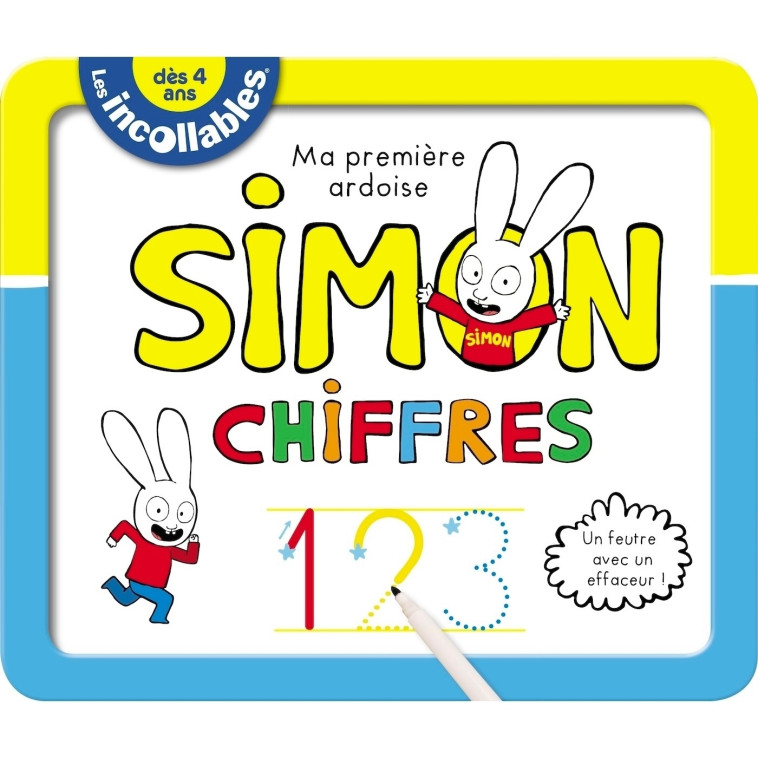 Les Incollables - Ardoises effacables Simon - Chiffres - XXX - PLAY BAC