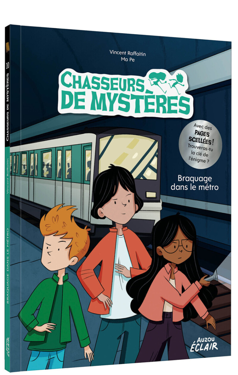 Chasseurs de mystères - Braquage dans le métro - Vincent Raffaitin - AUZOU