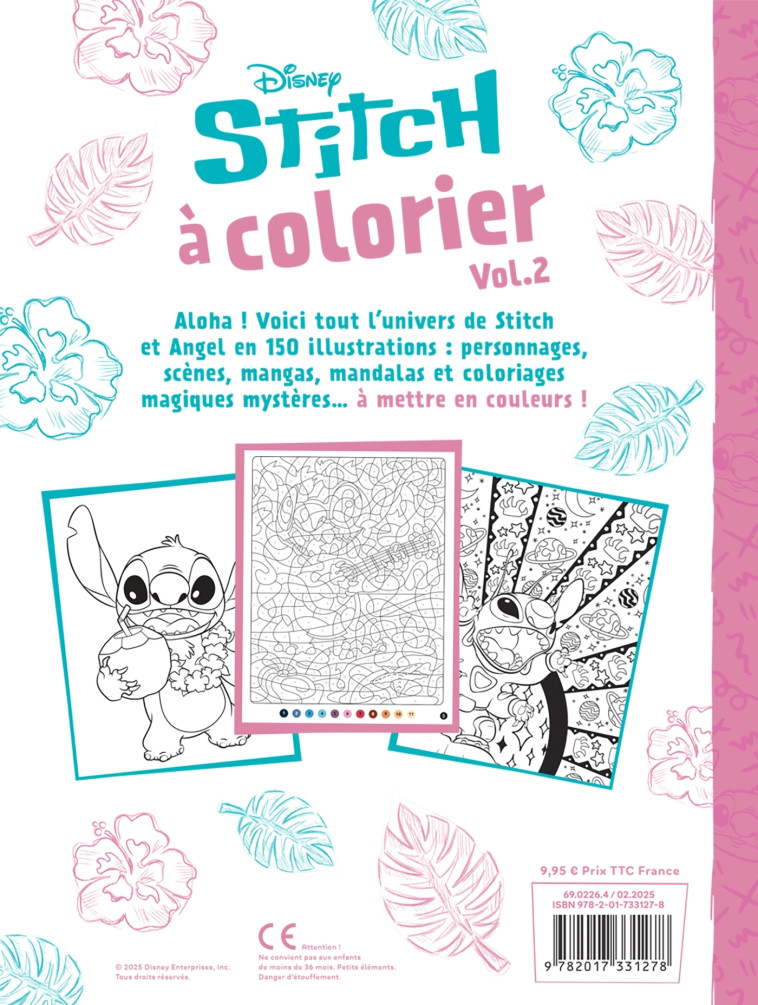 STITCH - Stitch à colorier - Vol. 2 - Disney -  - DISNEY HACHETTE