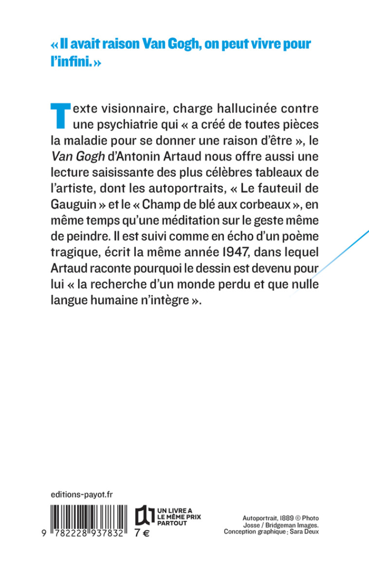 Van Gogh le suicidé de la société - Antonin ARTAUD - PAYOT