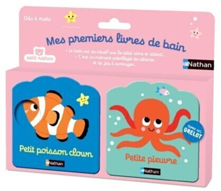 Mes premiers livres de bain - Petit poisson clown - Petite pieuvre - Caroline Dall'Ava - NATHAN