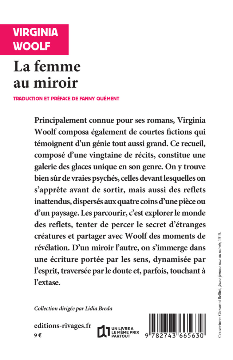 La femme au miroir - Virginia Woolf - RIVAGES