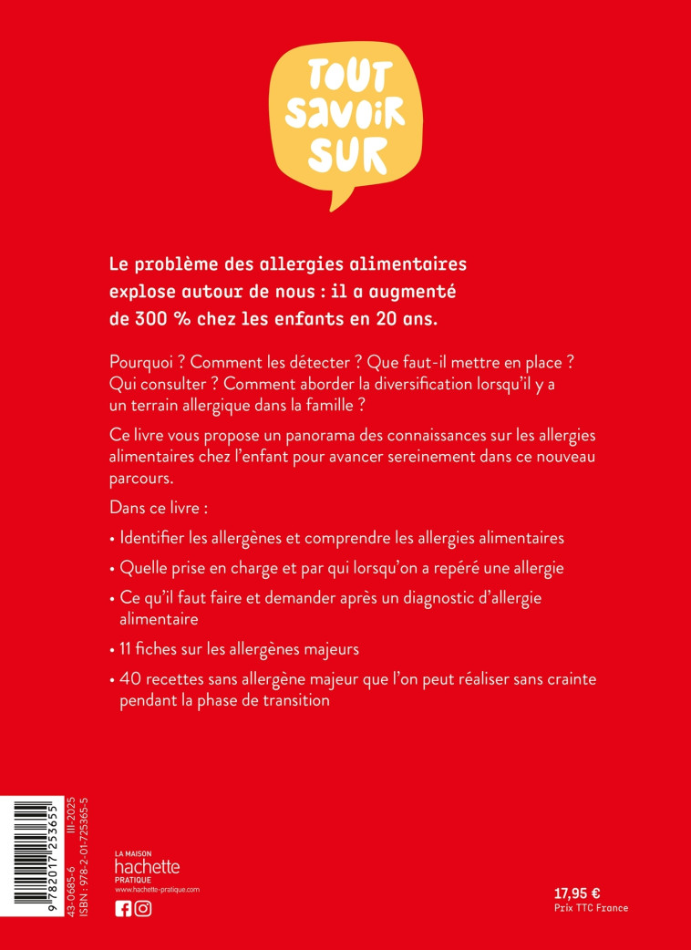 Les allergies alimentaires chez l'enfant de 0 à 6 ans - Camille Petit, Carine Billard - HACHETTE PRAT