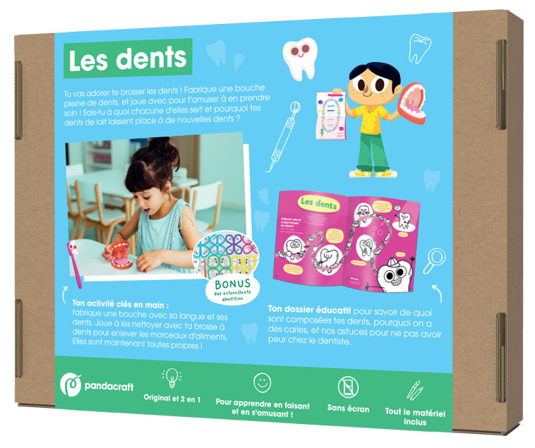 Les dents - kit Pandacraft 3-7 ans -  - PANDACRAFT