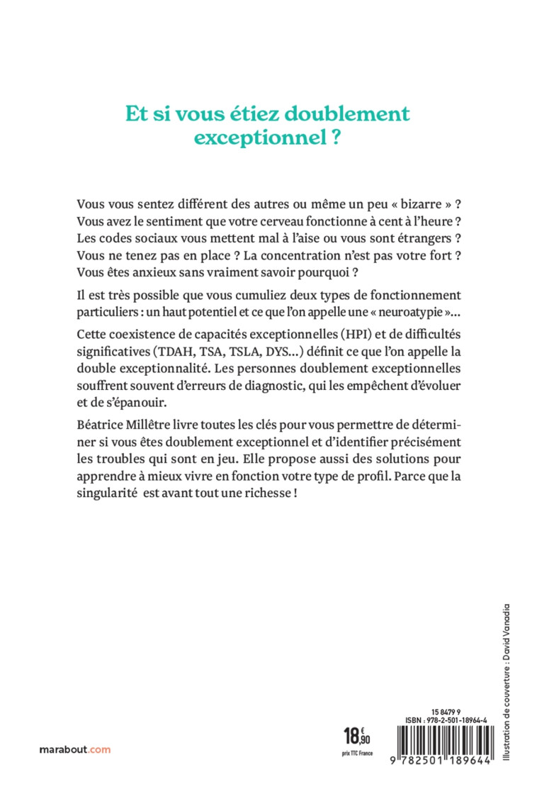 Doublement exceptionnel - Béatrice Millêtre - MARABOUT