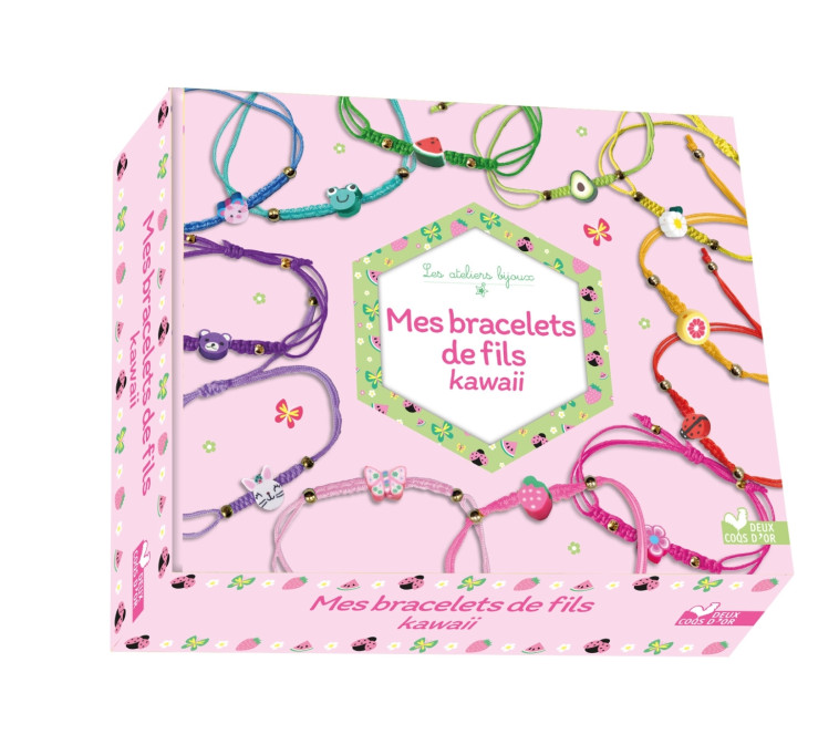 coffret Mes bracelets de fils Kawaii - coffret avec accessoires -  - DEUX COQS D OR