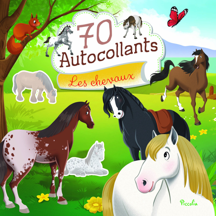 70 autocollants - Les chevaux - Giorgia Farnesi - PICCOLIA